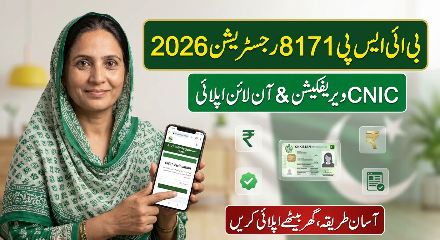 8171 Registration 2026 CNIC Verification & BISP Online Apply Guide