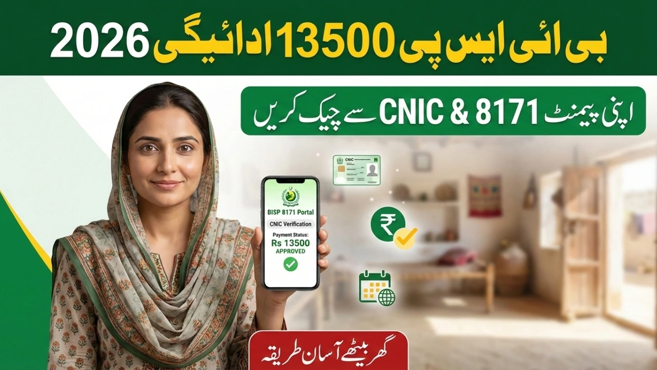How to Check BISP 13500 Payment Online in 2026 – CNIC & 8171 Guide