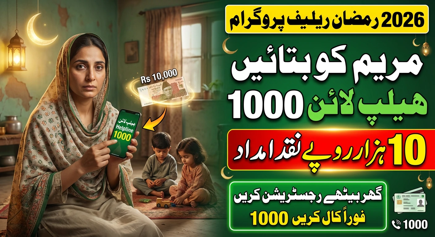 Maryam Ko Batayein Helpline 1000 for Ramadan Relief 2026