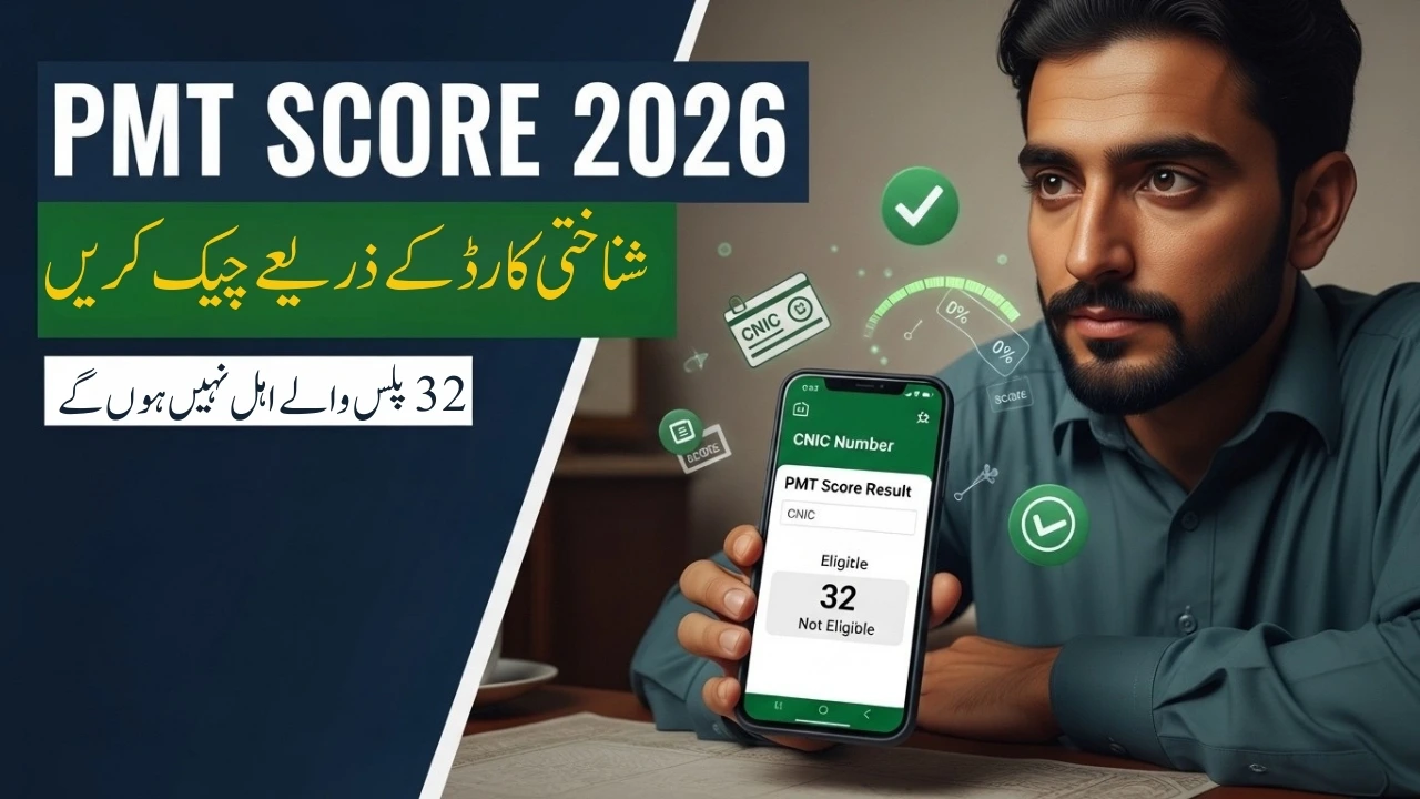 PMT Score Check 2026: Check Online by CNIC Now