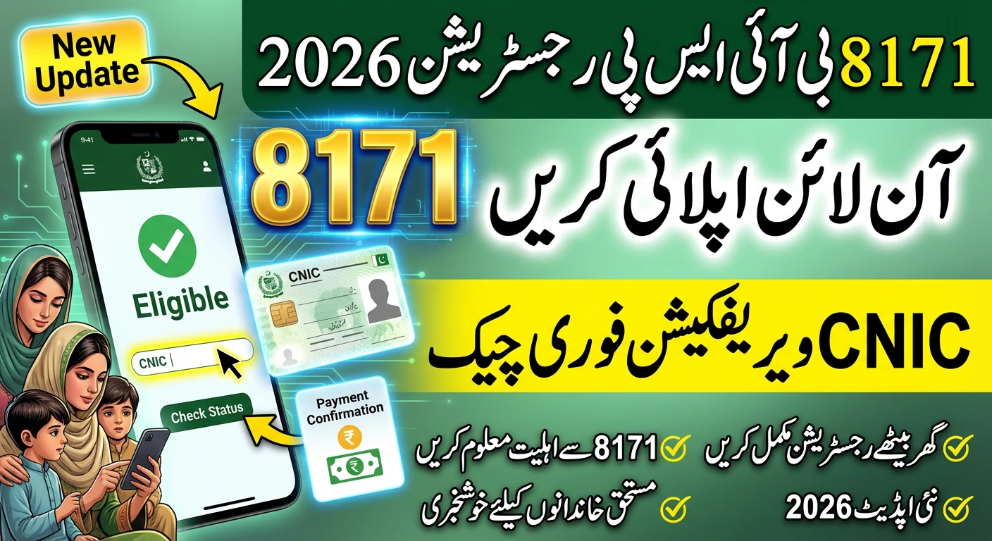 8171 BISP Registration 2026 Online Application and CNIC Verification