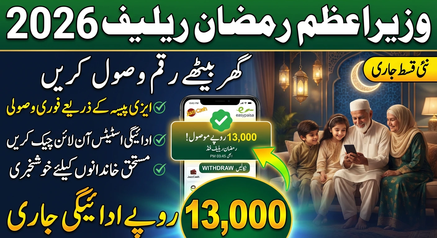 PM Ramadan Relief 13000 Payment Guide 2026-Jazz Cash and Easypaisa Withdraw